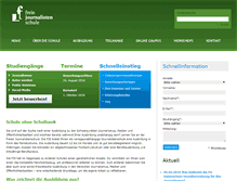 Tablet Screenshot of freie-journalistenschule.de